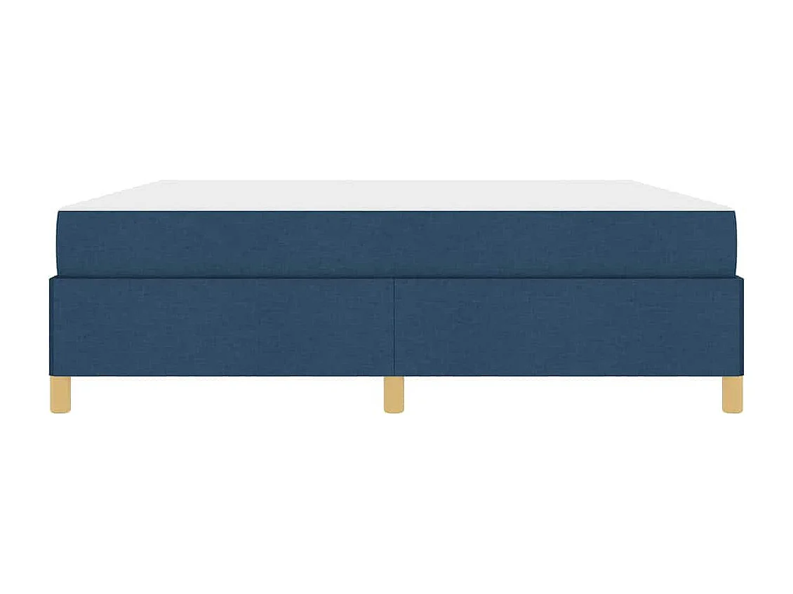 Cadre de lit avec matelas Bleu et Blanc 180 x 200 cm tissu