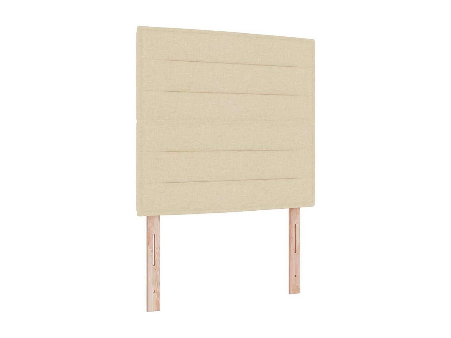 Cadre de lit avec tête de lit Crème 100 x 200 cm tissu