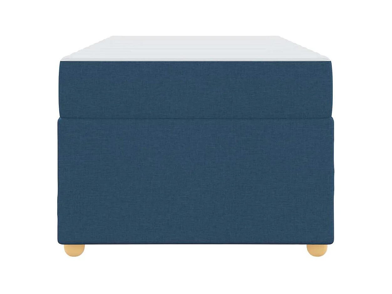 Cadre de lit avec matelas Bleu 80 x 200 cm tissu