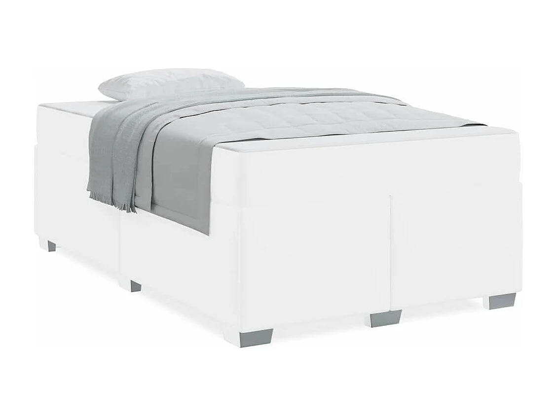 Estrutura da Cama Branco 120 x 200 cm Couro sintético
