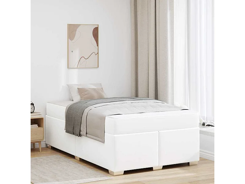 Estrutura da Cama Branco 120 x 200 cm Couro sintético