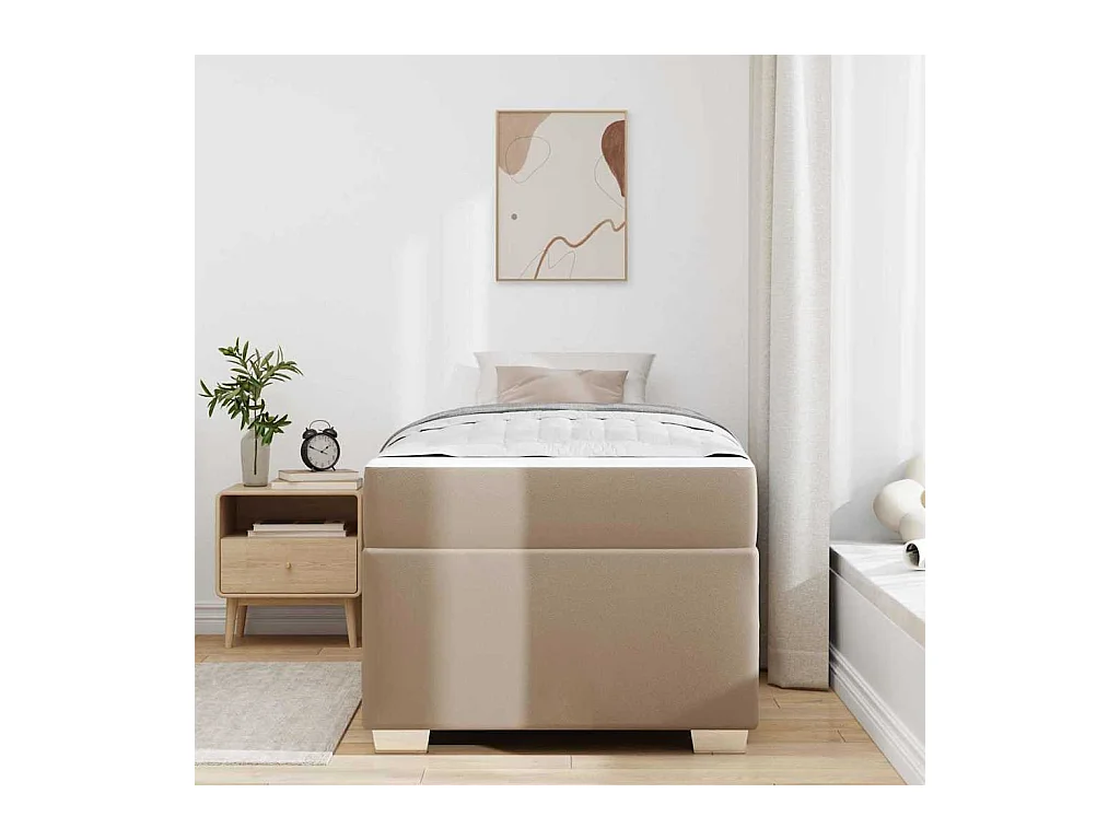 Cadre de lit Cappuccino 90 x 200 cm Faux cuir