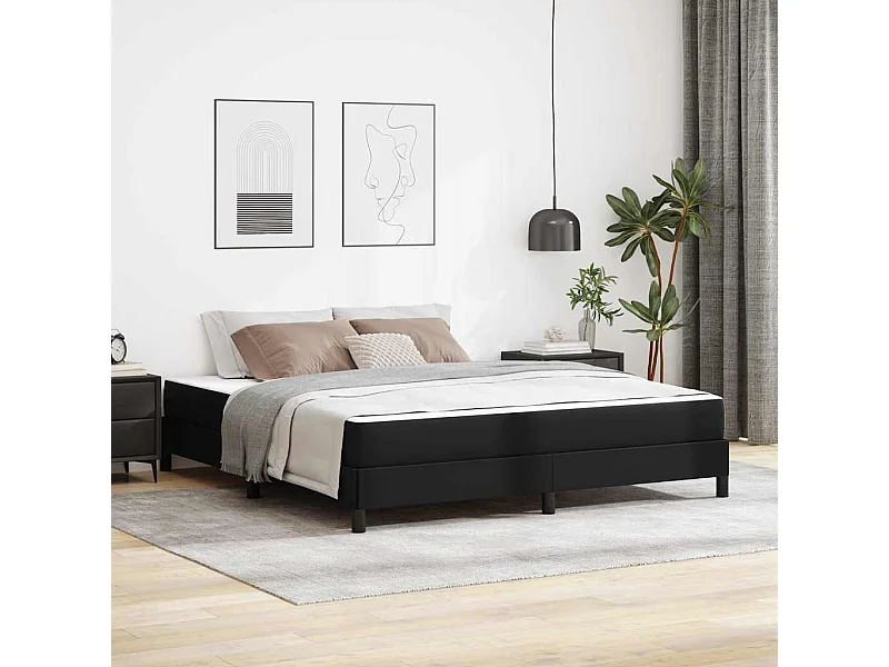 met matras Zwart 180 x 200 cm Kunstleer