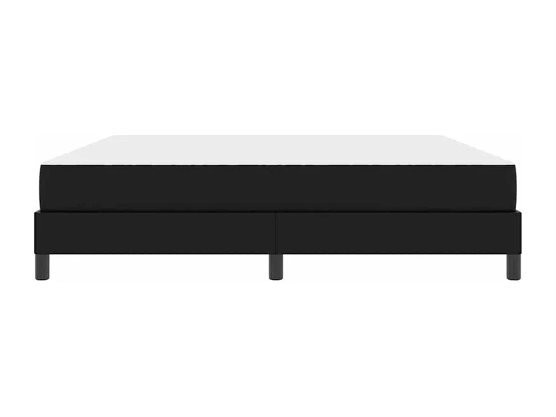 Cadre de lit avec matelas Noir 180 x 200 cm Faux cuir