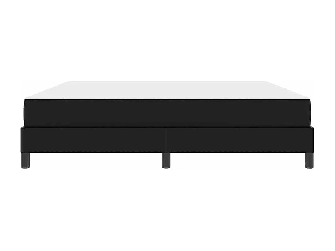 Cadre de lit avec matelas Noir 180 x 200 cm Faux cuir