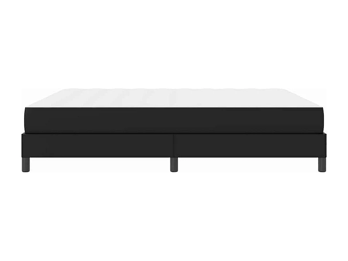 Cadre de lit avec matelas Noir 180 x 200 cm Faux cuir
