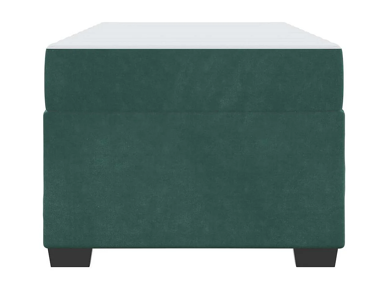 Cadre de lit avec matelas Vert foncé 100 x 200 cm Velours