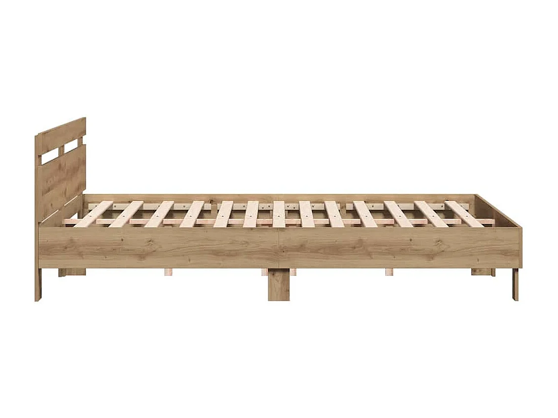 Cadre de lit Chêne artisanal 180 x 200 cm Bois d'ingénierie