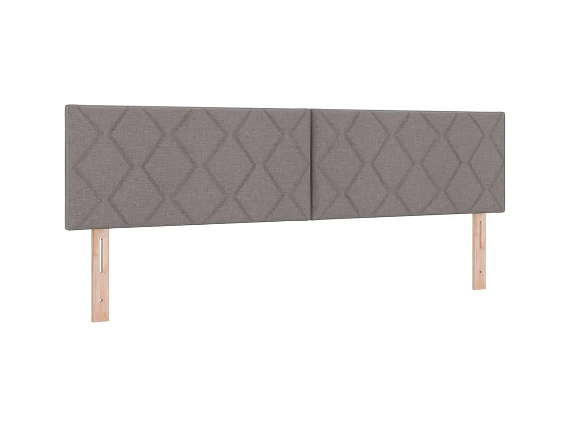 Cadre de lit avec matelas Taupe 180 x 200 cm tissu