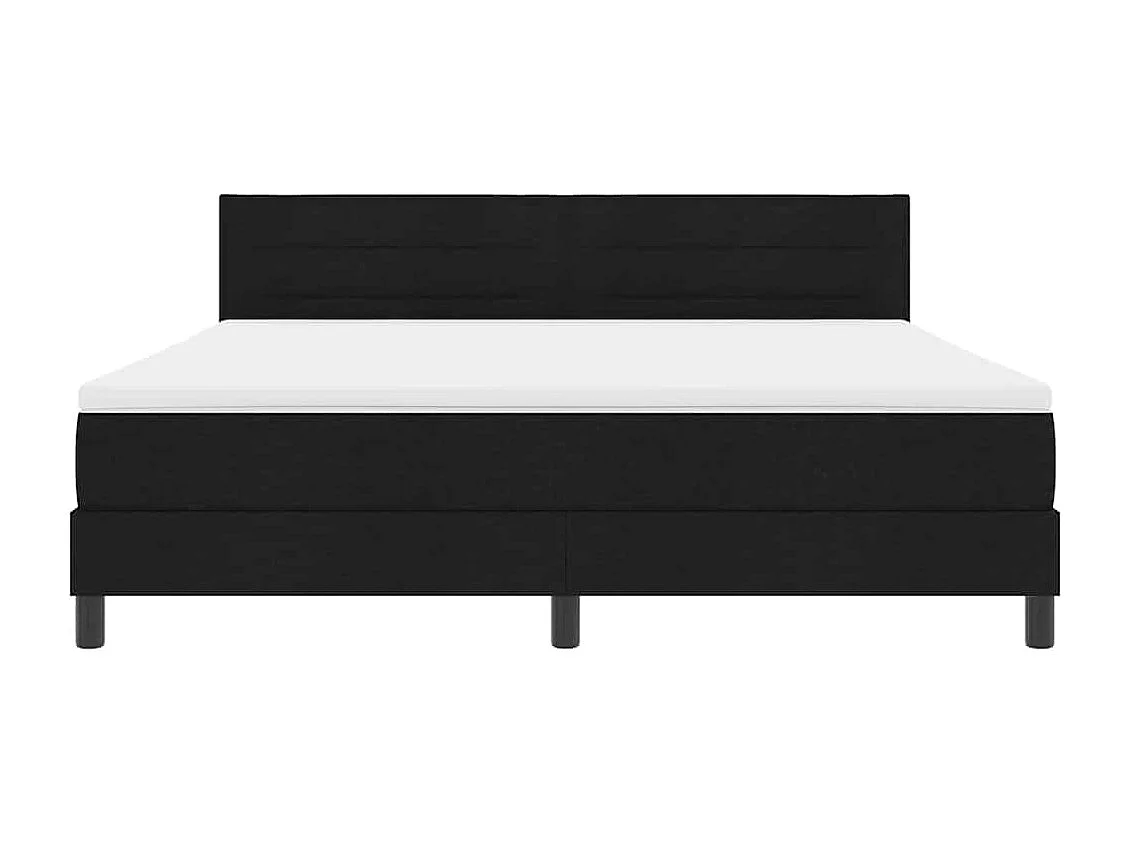 Boxspring bed met matras met hoofdeinde Zwart 180 x 200 cm Stof