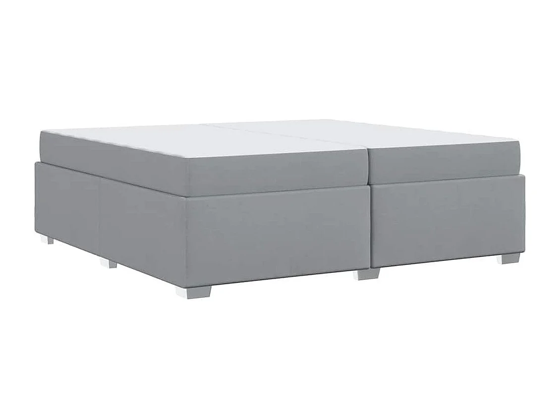 Cadre de lit Gris clair 200 x 200 cm tissu