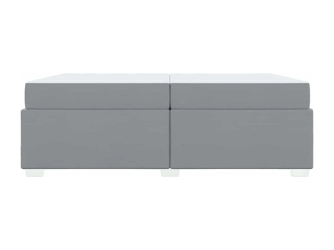 Cadre de lit Gris clair 200 x 200 cm tissu