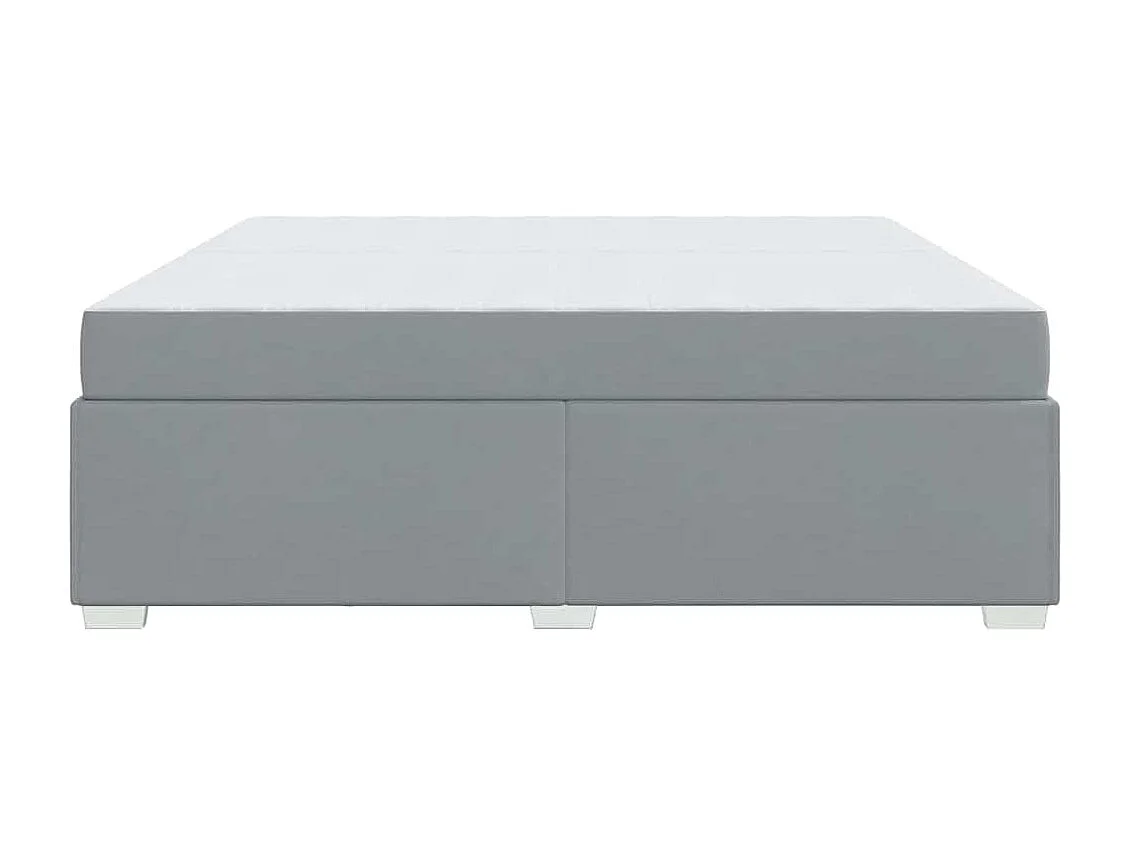 Cadre de lit Gris clair 200 x 200 cm tissu