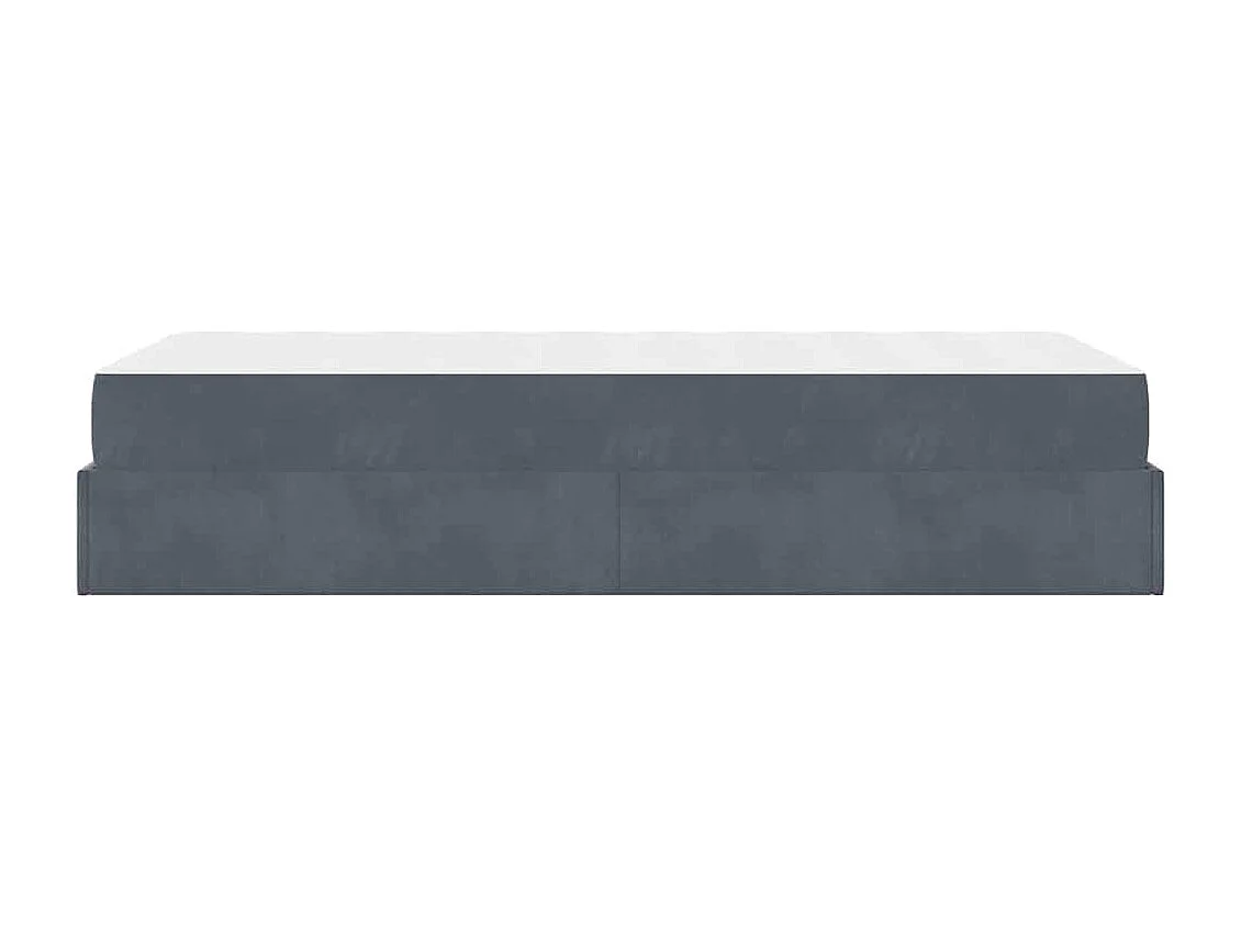 Estrutura da Cama Cinzento escuro 90 x 200 cm Veludo