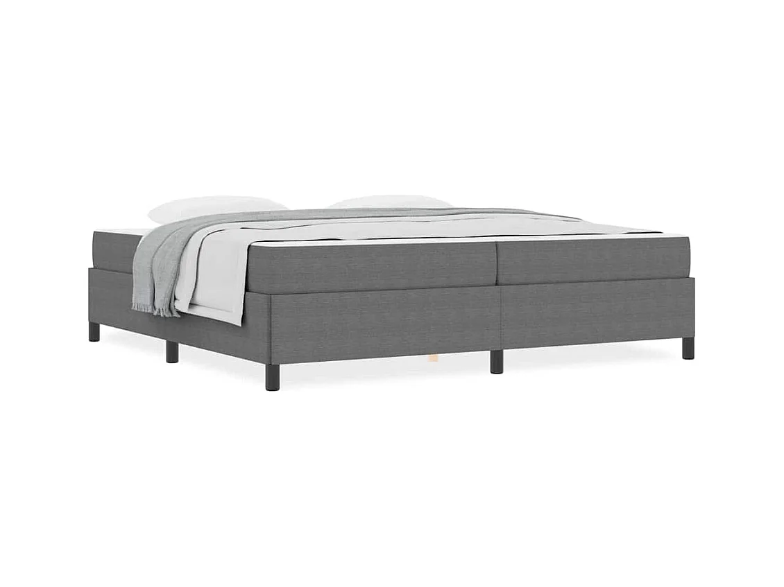 Cadre de lit Gris clair 200 x 200 cm Tissu en velours côtelé