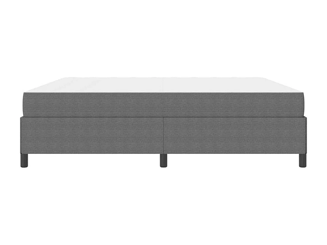 Cadre de lit Gris clair 200 x 200 cm Tissu en velours côtelé