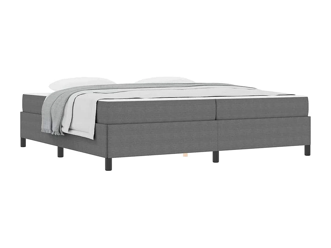 Estructura de cama Gris claro 200 x 200 cm Telas de pana