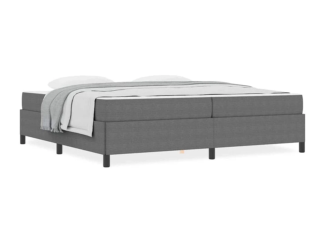 Estructura de cama Gris claro 200 x 200 cm Telas de pana