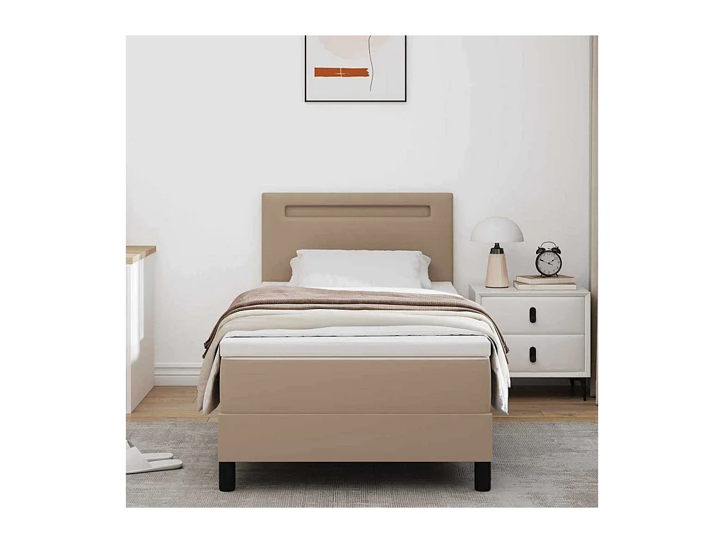 Estrutura de cama com colchão Cappuccino 90 x 200 cm