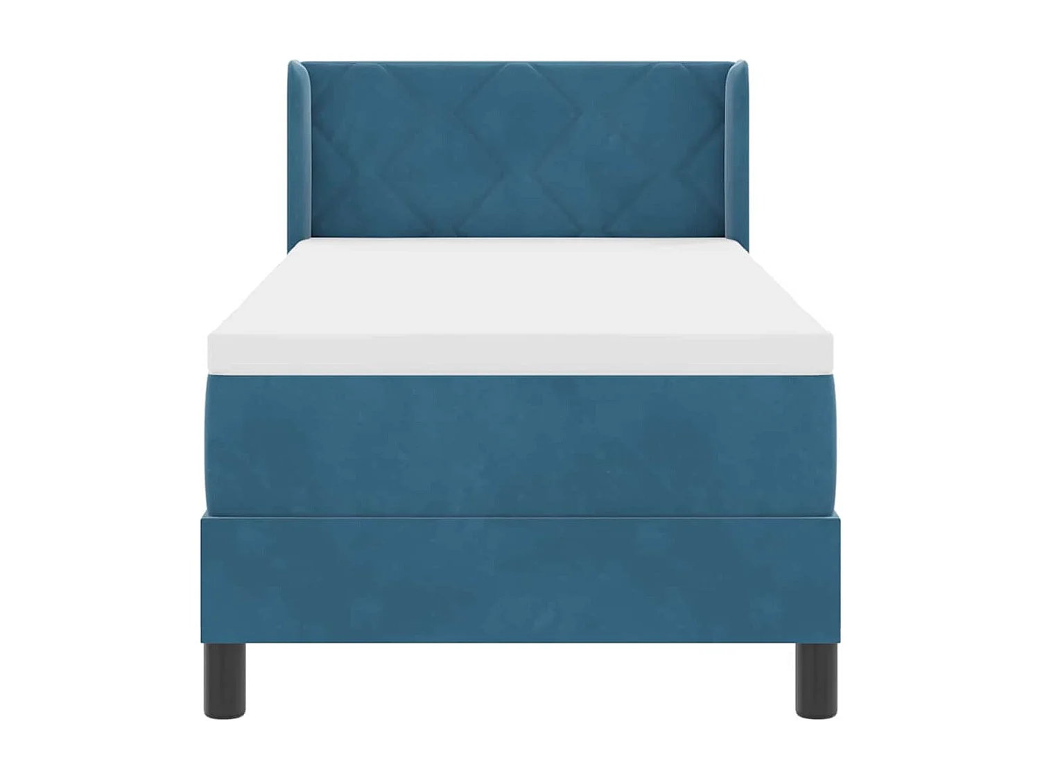 Cama con Somier y Colchón Negra 100x200 cm Terciopelo