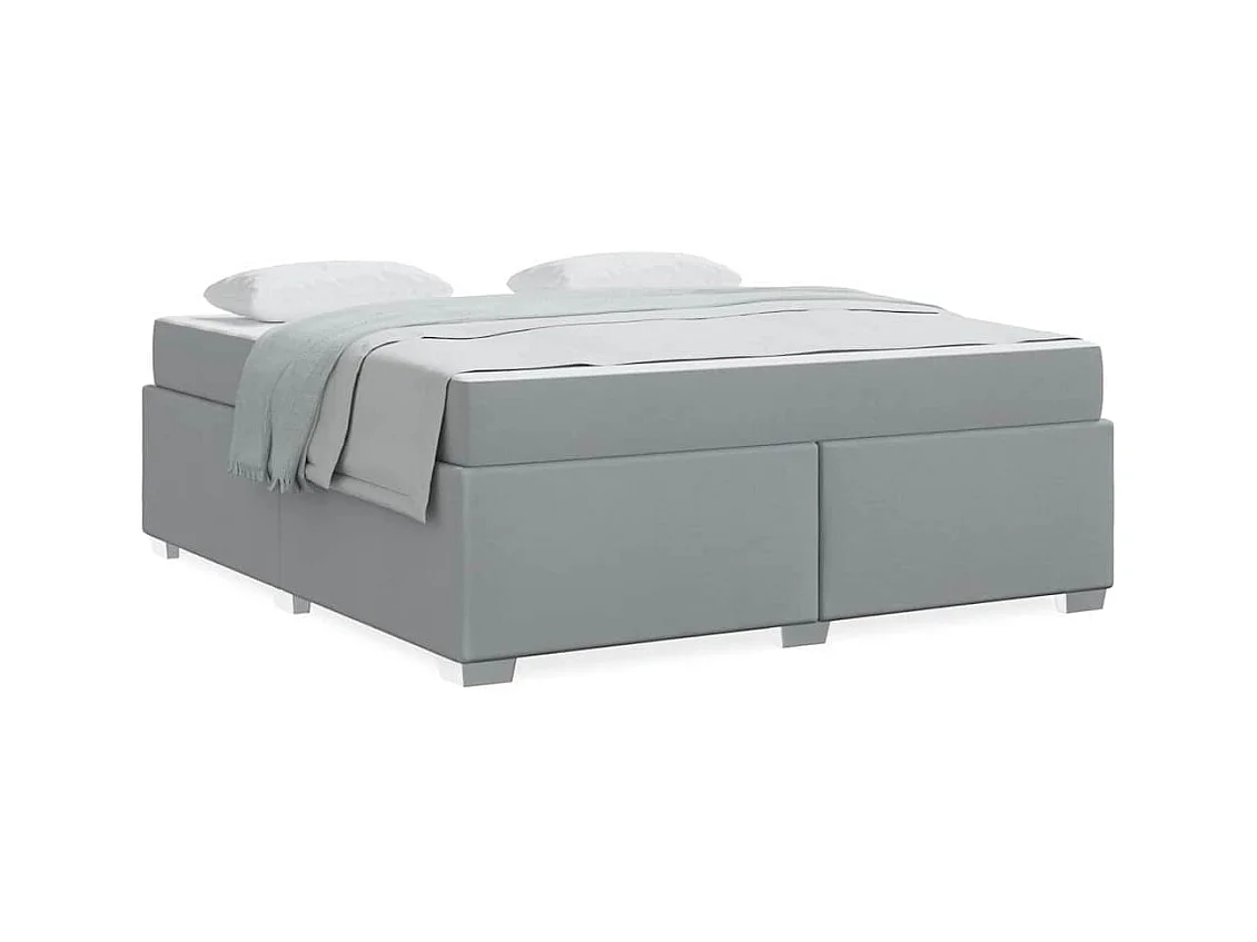 Cadre de lit Gris clair 180 x 200 cm tissu