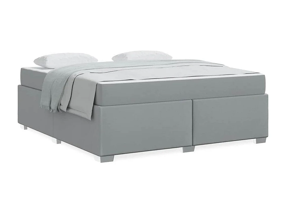 Cadre de lit Gris clair 180 x 200 cm tissu