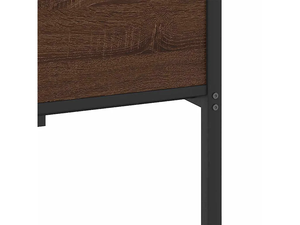 Bedframe zonder matras bewerkt hout bruin eikenkleur 100x200 cm