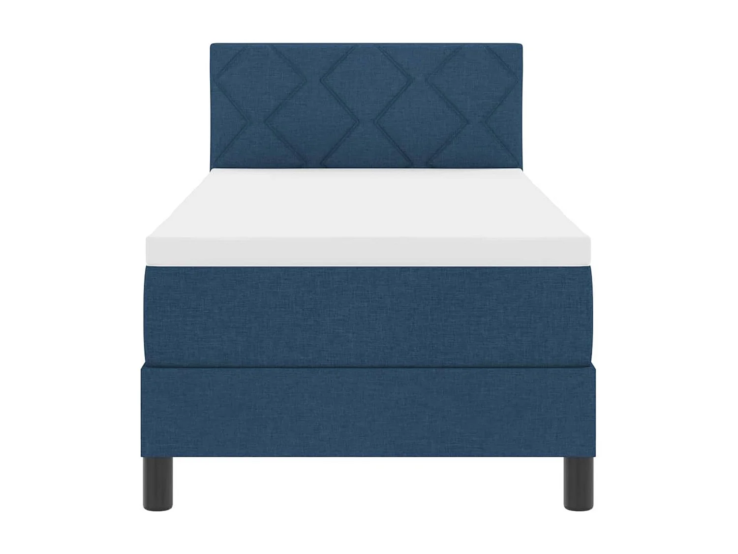 Cama box spring con colchón con colchón Azul 80 x 200 cm tela