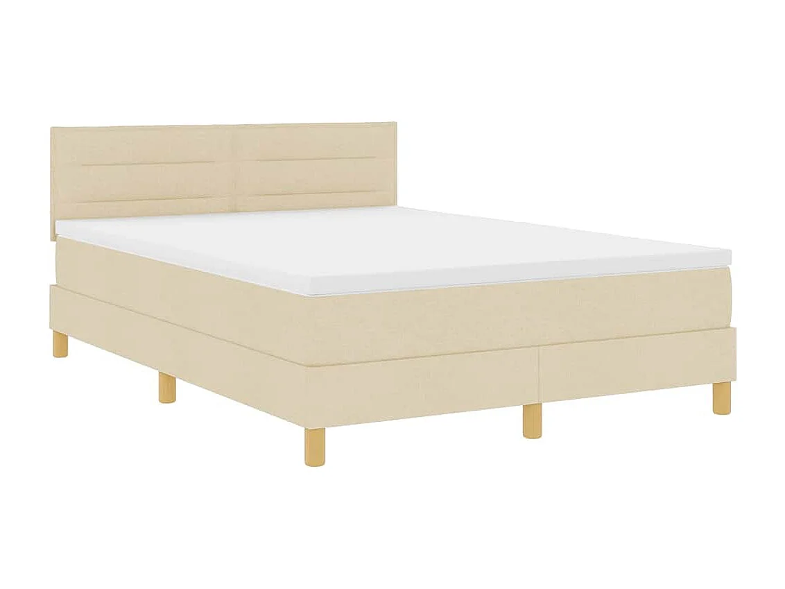 Boxspringbed met matras met matras Crème 160 x 200 cm Stof