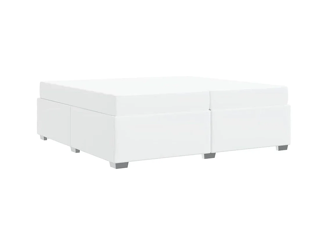 Cadre de lit Blanc 200 x 200 cm Faux cuir