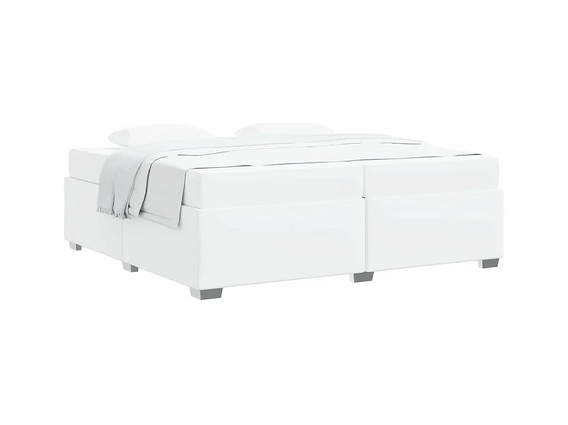 Cadre de lit Blanc 200 x 200 cm Faux cuir