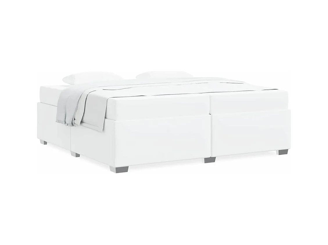 Cadre de lit Blanc 200 x 200 cm Faux cuir