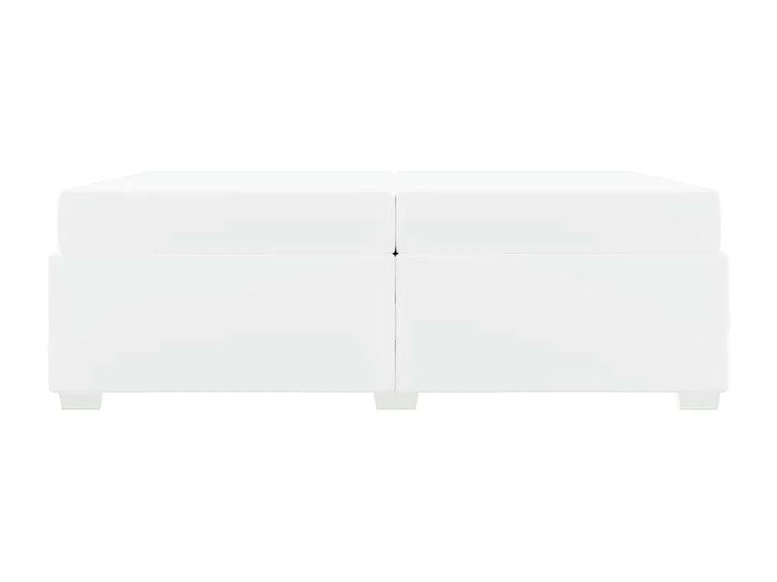 Cadre de lit Blanc 200 x 200 cm Faux cuir