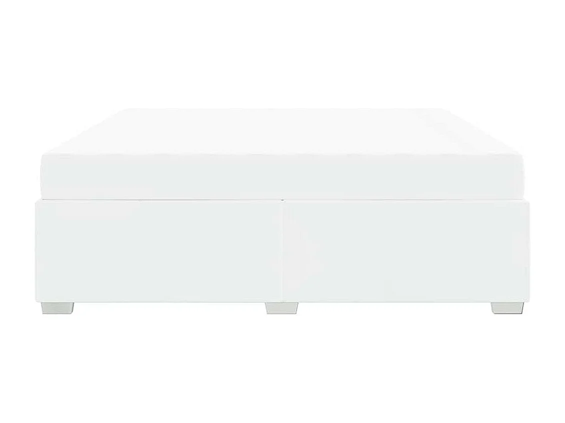 Cadre de lit Blanc 200 x 200 cm Faux cuir