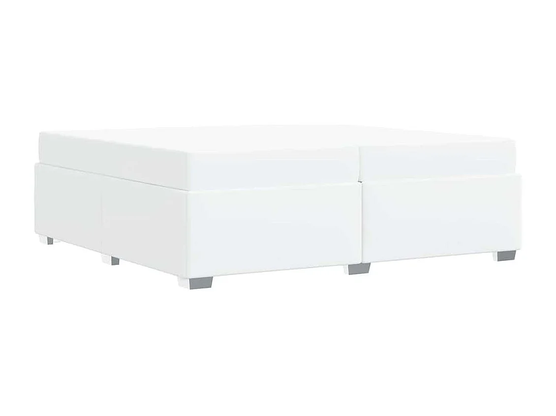 Cadre de lit Blanc 200 x 200 cm Faux cuir