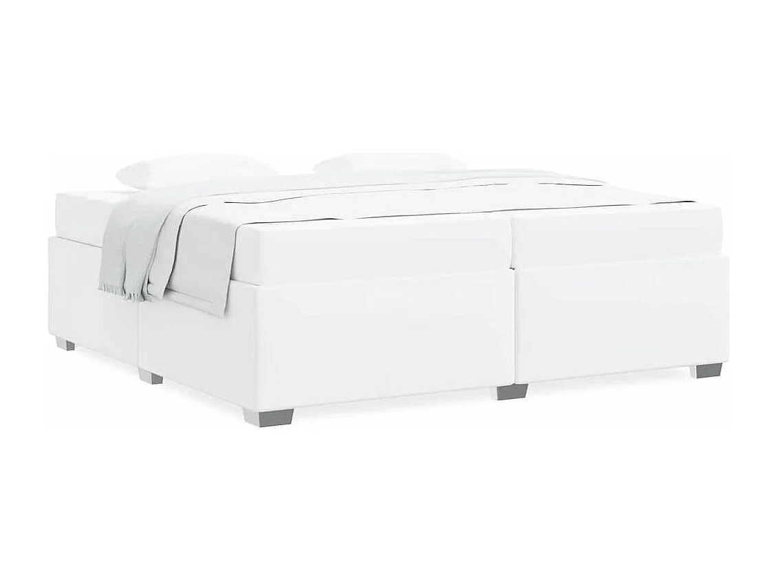 Cadre de lit Blanc 200 x 200 cm Faux cuir