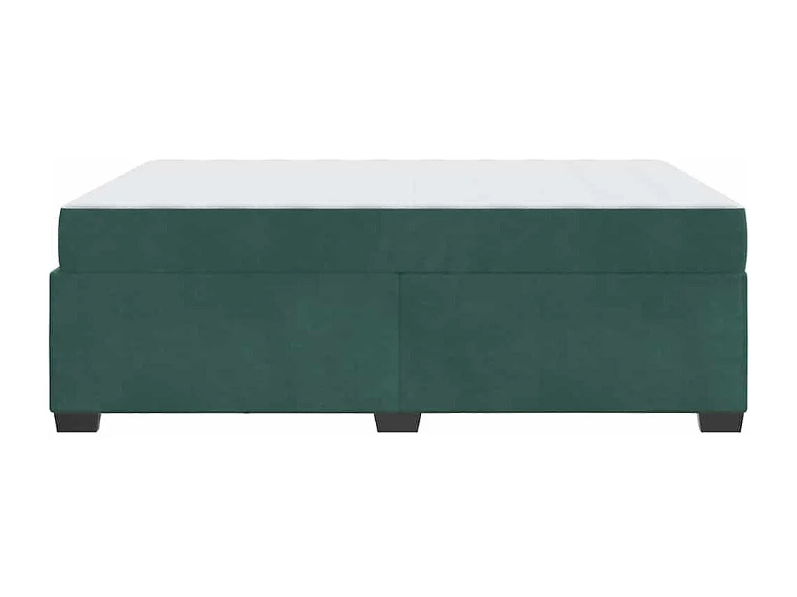 Estructura de cama con colchón Verde oscuro 140 x 200 cm