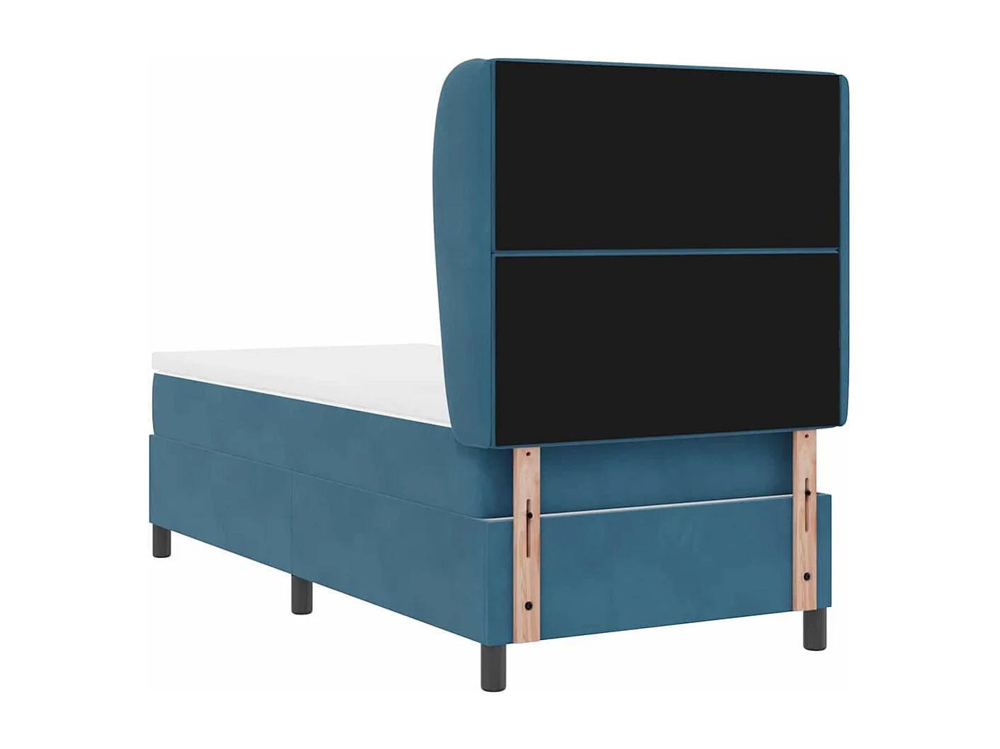 Cama tipo Box Spring Azul oscuro 100 x 200 cm Terciopelo