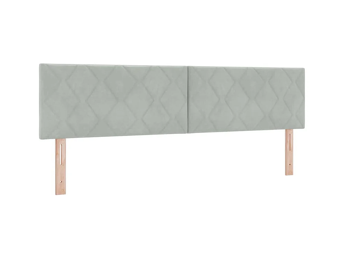 Cadre de lit avec matelas Gris clair 180 x 200 cm tissu