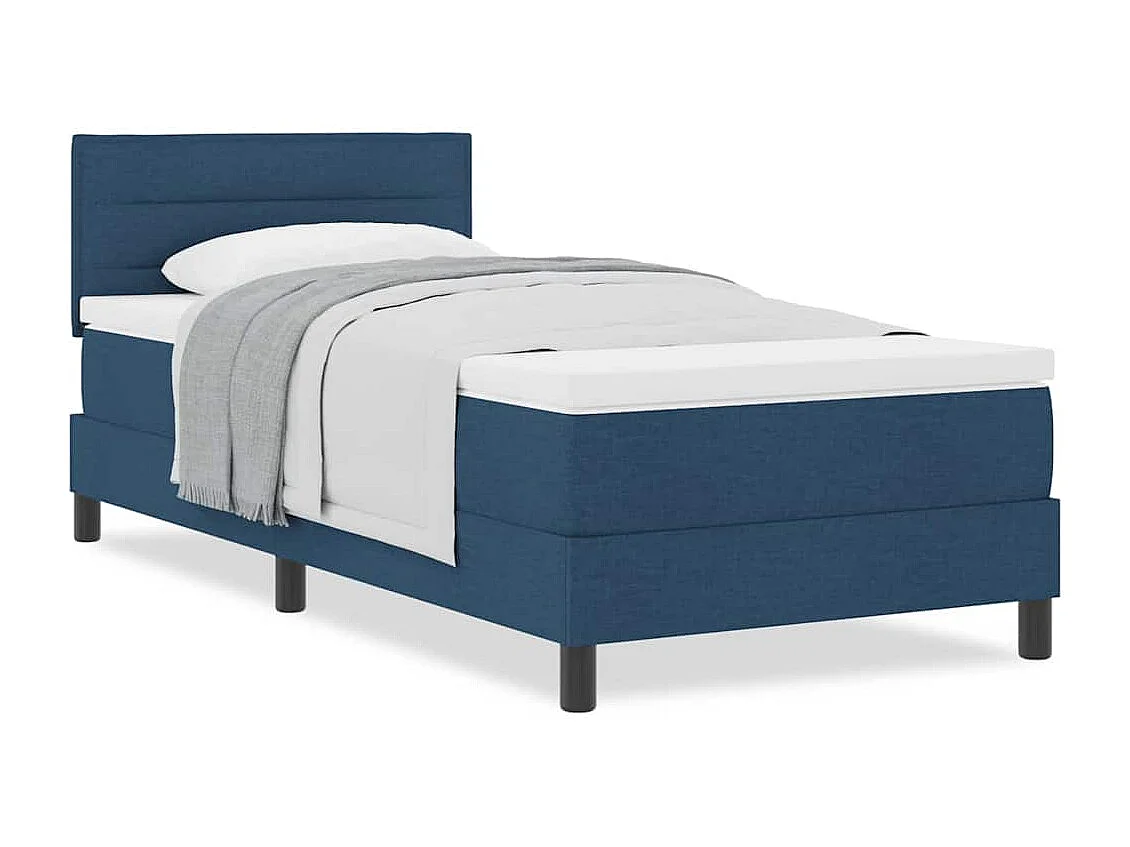 Boxspringbed met matras met matras Blauw 90 x 190 cm Stof