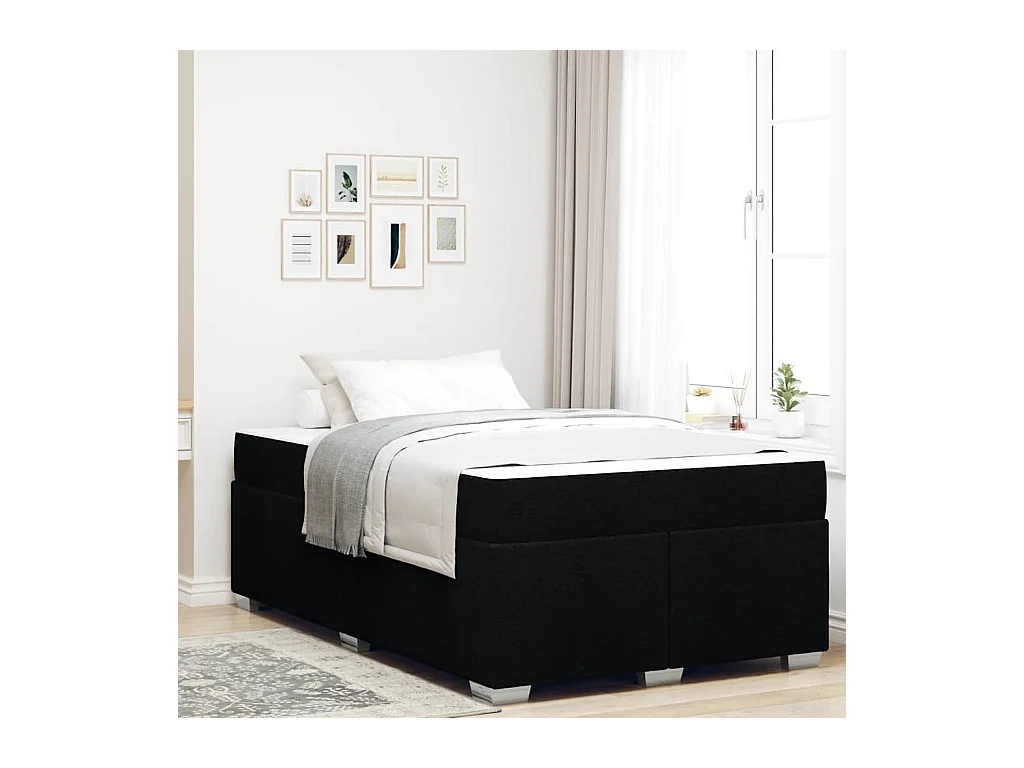 Estrutura da Cama Preto 120 x 200 cm tecido