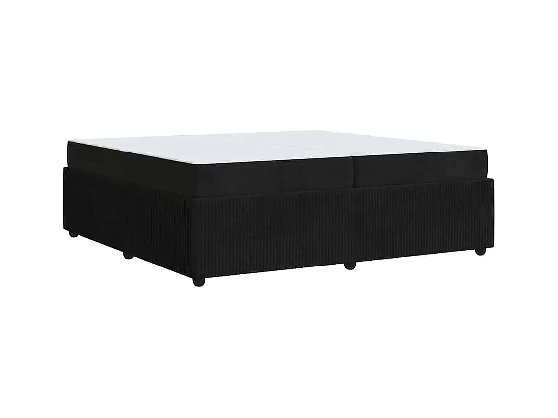 Cadre de lit avec matelas Noir 200 x 200 cm Velours
