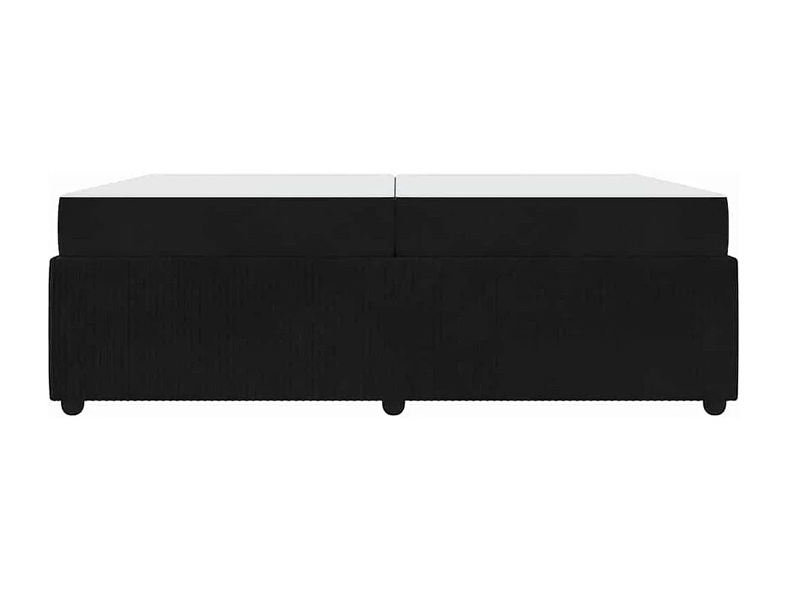 Cadre de lit avec matelas Noir 200 x 200 cm Velours