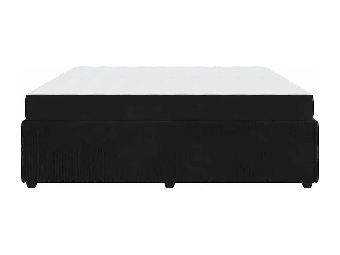 Cadre de lit avec matelas Noir 200 x 200 cm Velours