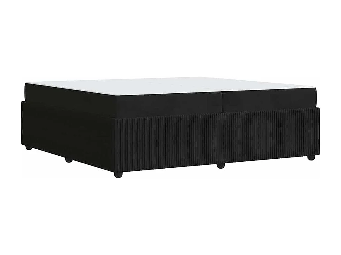 Cadre de lit avec matelas Noir 200 x 200 cm Velours