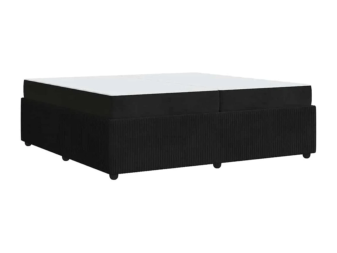 Cadre de lit avec matelas Noir 200 x 200 cm Velours