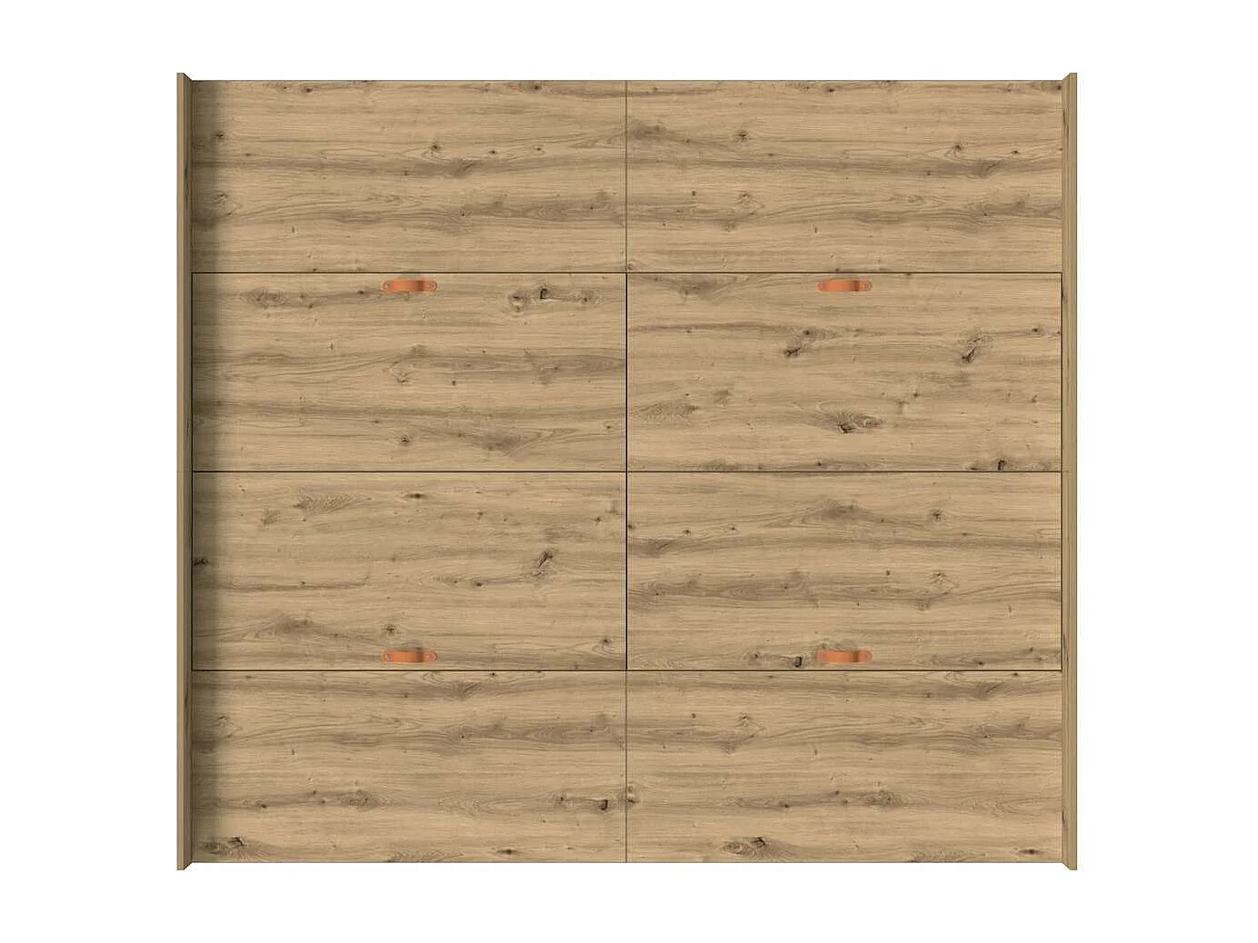 Cama con almacenamiento con cabecera Roble artisan 200 x 200 cm