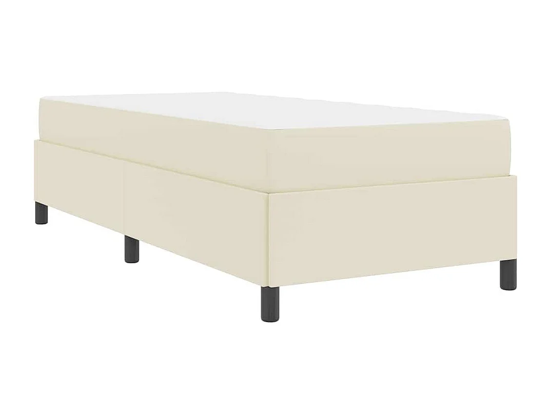 Estructura de cama con colchón con colchón Crema 90 x 200 cm