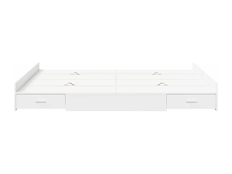 Estrado de cama com arrumação com cabeceira Branco 140 x 190 cm