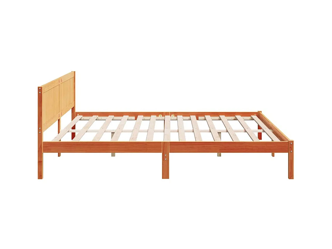 Bedframe Bruin 180 x 200 cm Massief grenenhout